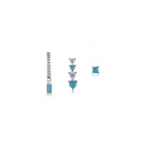 Orecchini Kurshuni Donna in Argento Zircone KRTRX224-3YRH - KRTRX224-3YRH